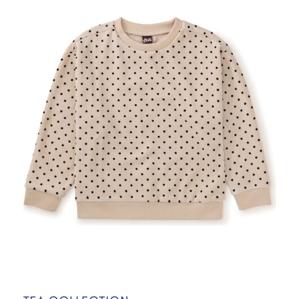 Tea Collection Cream and Black Dot Sweater
